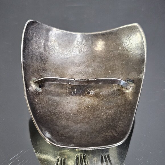 Navajo Turquoise Sterling Silver Bolo Tie With Beaded Leather Native American US - Picture 11 of 15